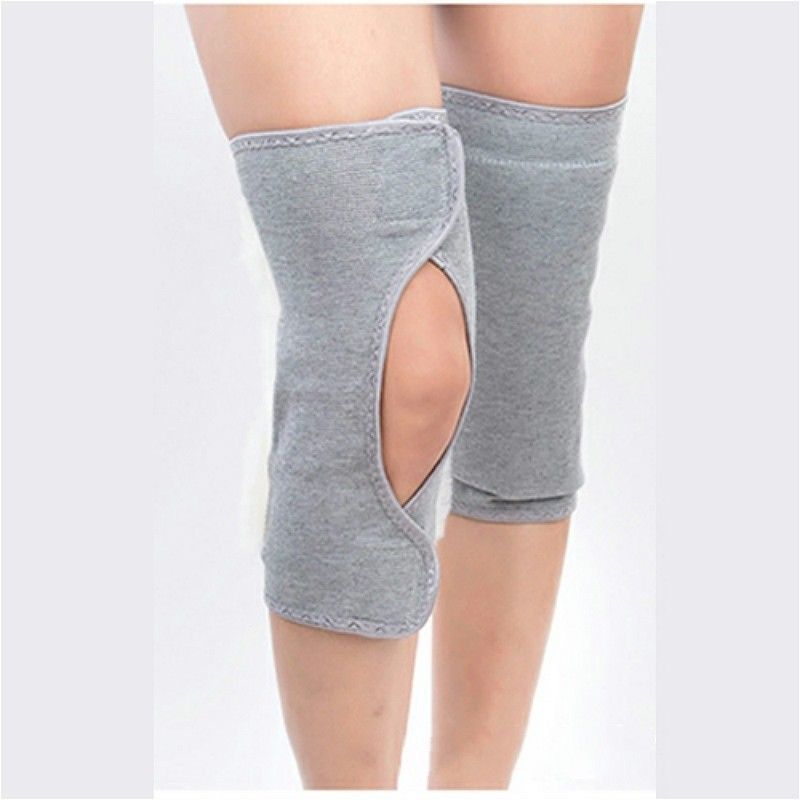 Sheepskin Wool Knee Warmers - Flexible Thermal Pads For Winter Joint Protection