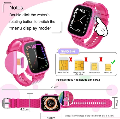 Kids Smart Watch Game Watch 4G With Two-Way Talk SOS GPS For Boys Girls Gift - Picture 36 of 36