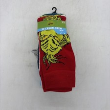 Grinch Dr Seus Socks Men's Casual Crew Socks 6 Pairs Mens Size 8-12 Bioworld NEW