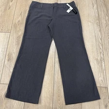 NWT AB Studio Pants Women's Size 16 Stretch Townsend Wide Leg Gray