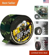 Economical 2-Pack Camo Tape - Durable, Waterproof for Hockey, Baseball  More