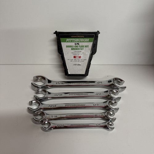 Double-End Flare Nut Wrench Set SAE 5pc 2C2 - Picture 2 of 4