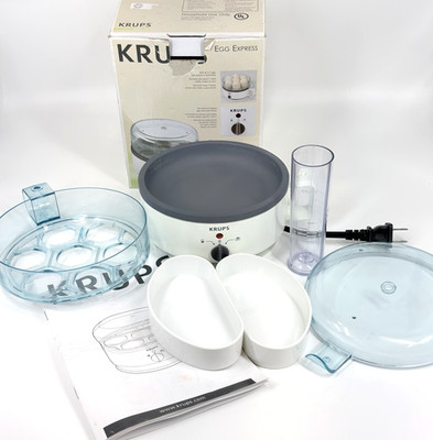 Krups Egg Express Cooker F2307 Dual Switch 7 Spot Maker Audio Indicator-Tested