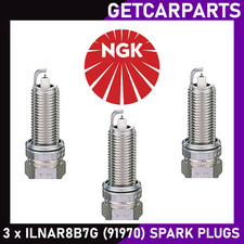 Replacement Spark Plugs x3 NGK ILNAR8B7G 91970 AAR5NIP OE258