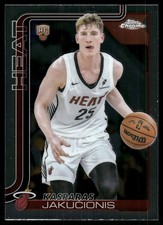 2025-26 Topps Chrome #270 Kasparas Jakučionis Miami Heat Rookie