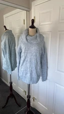 Bench Sz S Marled Blue SnuggleHug Oversized Cotton Sweater