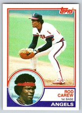 Rod Carew 1983 Topps #200 California Angels See Photos