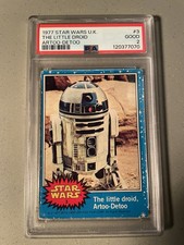 1977 Star Wars UK #3 R2-D2 Artoo-Detoo PSA 2 Graded Card - The Little Droid