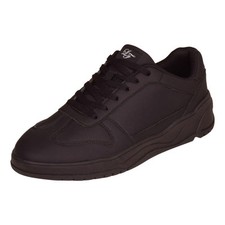 Loyalty And Faith Mens All Black Low Lace Up Trainers Lightly Cushioned Footbed