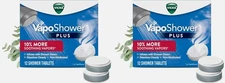 2 Vicks Vapo Shower Plus Soothing Vapor Steam Aromatherapy 24 Tablets