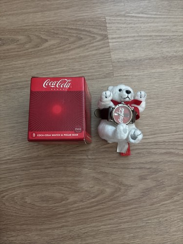 Avon & Coca-Cola Miniature Coke Bear and Wrist Watch, Issued 2002, Orig Box