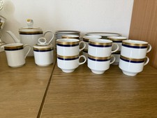 Vintage Kaffeeservice Mitterteich Bavaria Porzellan blau gold