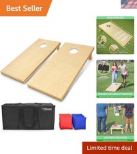 Solid Wood Cornhole Sets - Choose 4 x 2 ft or 3 x 2 ft - Game Boards Include...
