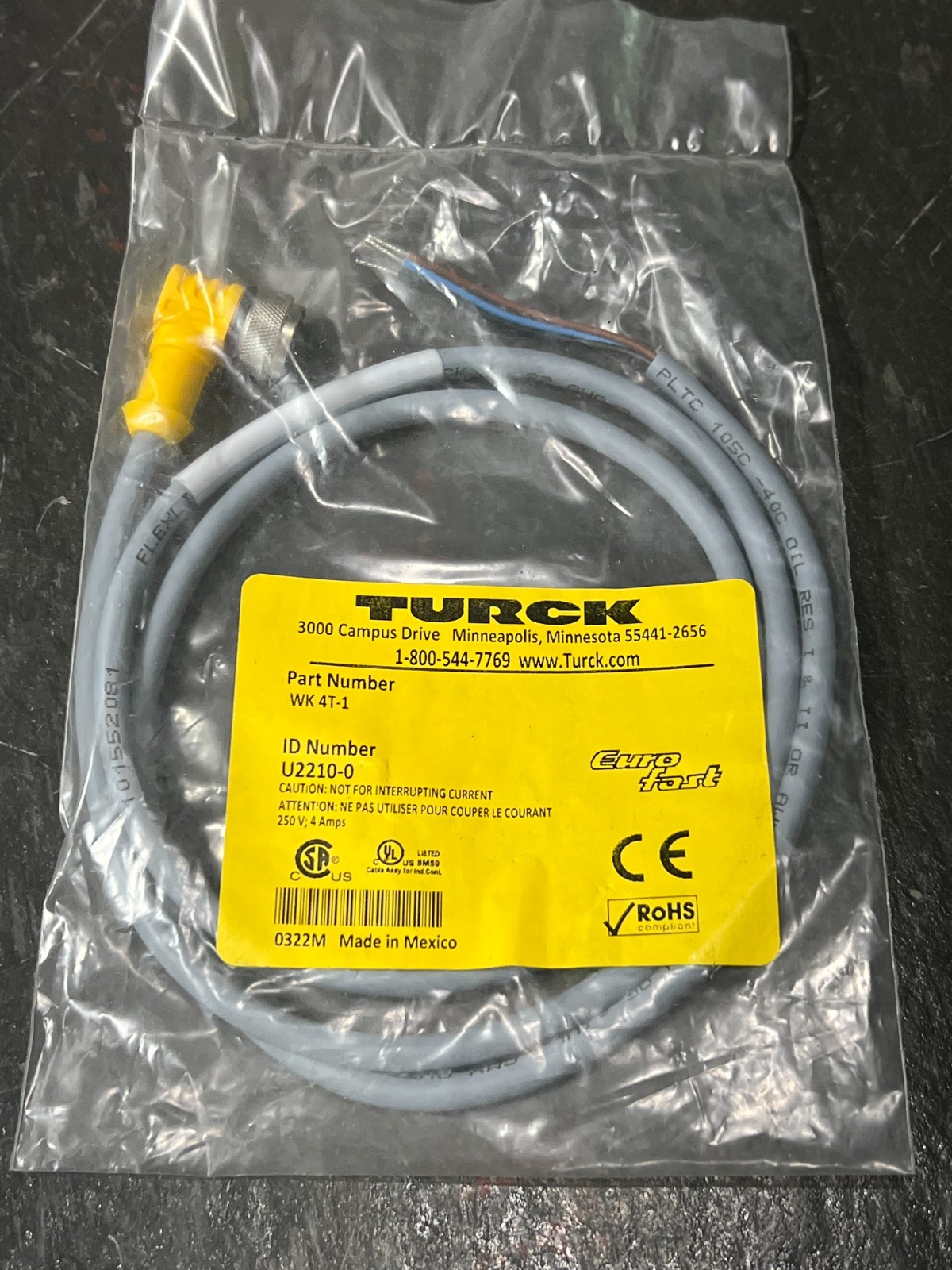 turck wk4t-1 nos poor packaging u2210-0