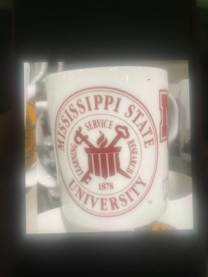 1998 Vintage Mississippi State Bulldogs Mug Cup On Top Of Colonel Reb Never Used - Image 2 of 2