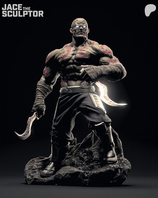 Drax - GotG - 1/6 or 1/8 Scale Statue 3D Print Model Kit Unpainted
