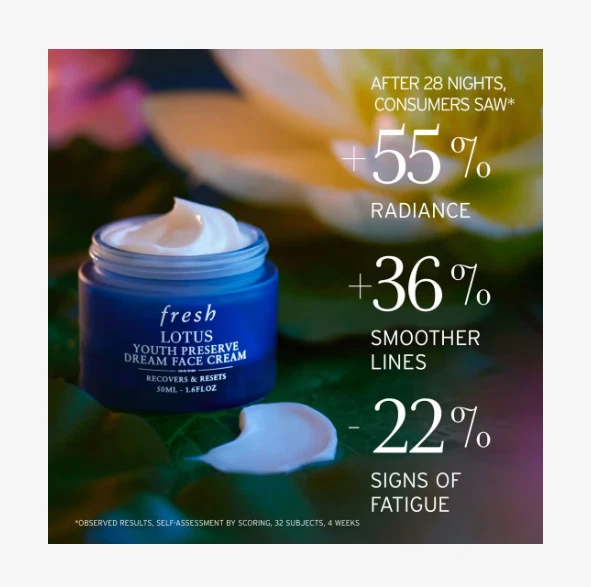 Crema de noche Fresh Lotus Youth Preserve Radiance Renewal GRATIS Foto 3 de 4