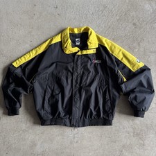 Vintage 90s BMW Lifestyle M3 Dakar Yellow Black Outerwear Jacket Size XL Rare