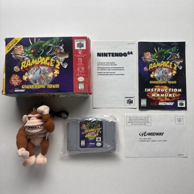 Rampage 2 Universal Tour Nintendo 64 N64 Complete Big Box Variant