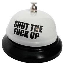 🤣 Shut The F*%k Up Bell 🔔 Funny Novelty Office Desk Home Gag Joke Gift STFU!