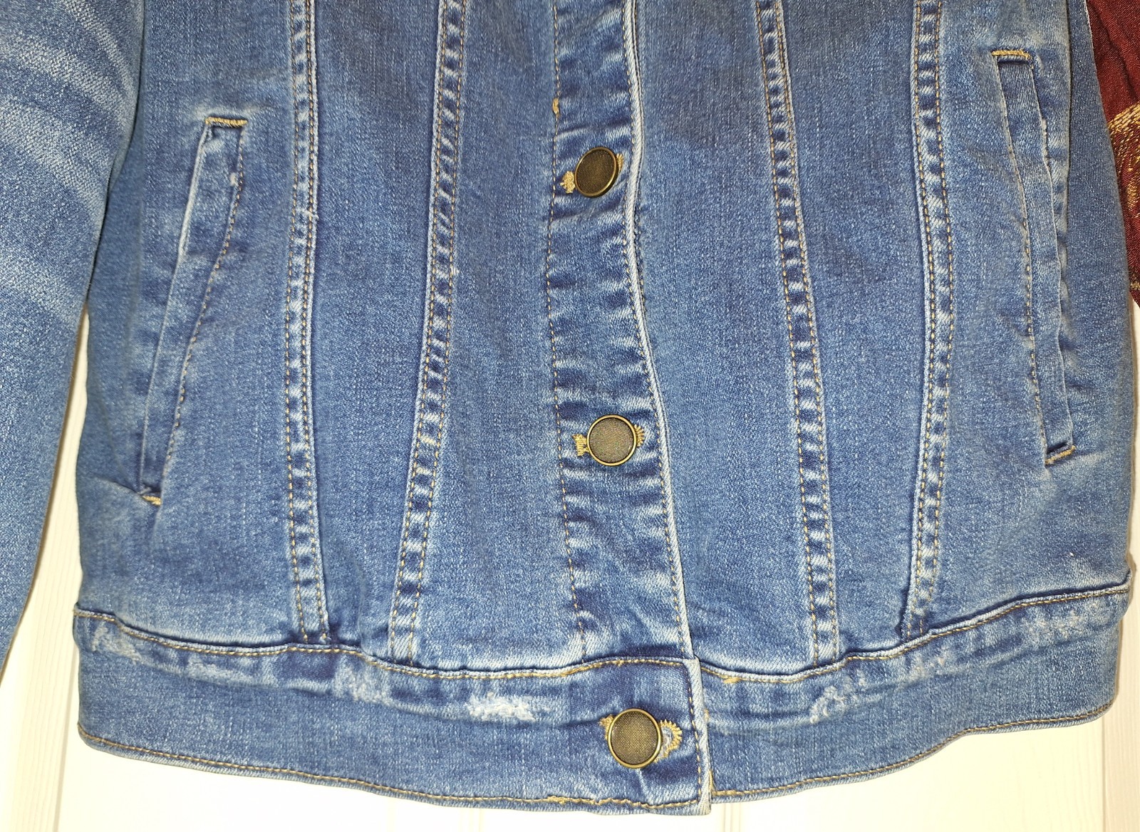 Boho GIGI Denim Jacket Customized Patchwork Tapes… - image 6