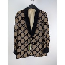Gucci GG Logo Blazer Jacket in Beige/Black BN...