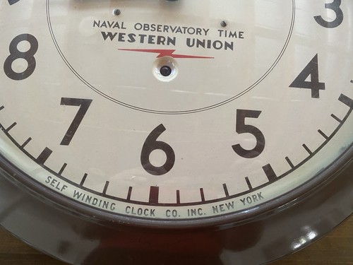 Vintage Western Union Industrial USA Marine Observatorium Uhr 40er Jahre New York - Bild 4 von 16