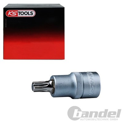 KS TOOLS STECKSCHLÜSSELEINSATZ T20 TORX GERÄNDELT MATT SATINIERT VERCHROMT |