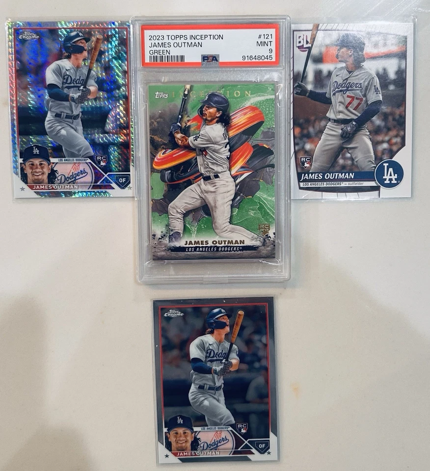 2023 Topps Inception - James Outman #121 Inception RC PSA 9 + 3 More Outman RC - Image 2 of 3