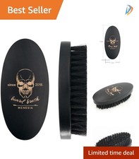 Portable Wooden Beard Brush with Boar Bristles - Perfect for Bearded Gentlemen