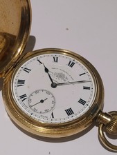 Thomas Russell Pocket Watch Elgin Russell Case Working Gold Plated Full Hunter