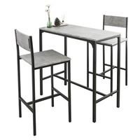 Sobuy Bartisch Set 3-Teilig Esstisch Bistrotisch BalkonmöBel OGT03-HG