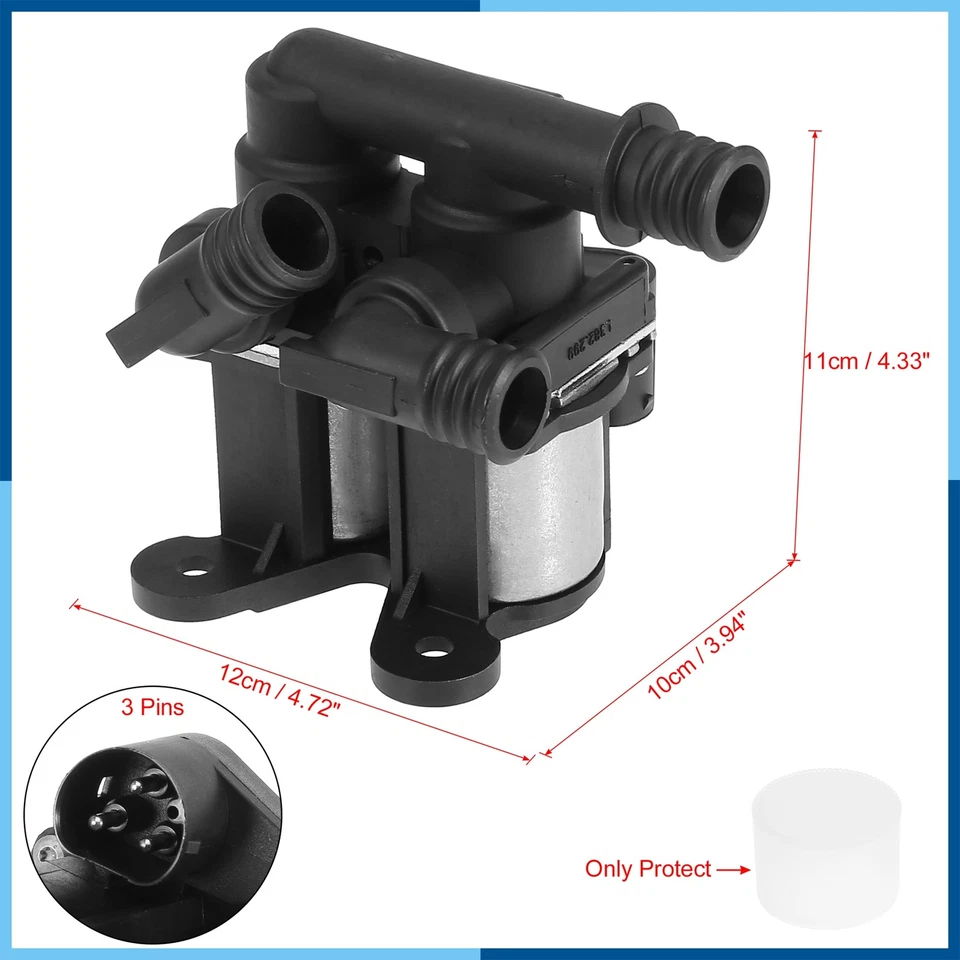 Car Heater Control Valve Solenoid 64118391417 64111388619 for BMW 525i 89-95 - Image 2 of 4