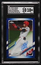 2021 Topps Chrome Rookie Blue Refractor 80/150 Jose Garcia SGC 10 GEM Auto ya6
