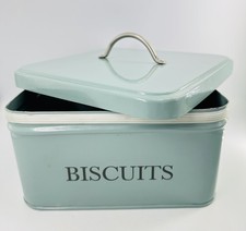 Garden Trading Enamel Large Biscuit Tin Classic/Retro Design with seal & Handle