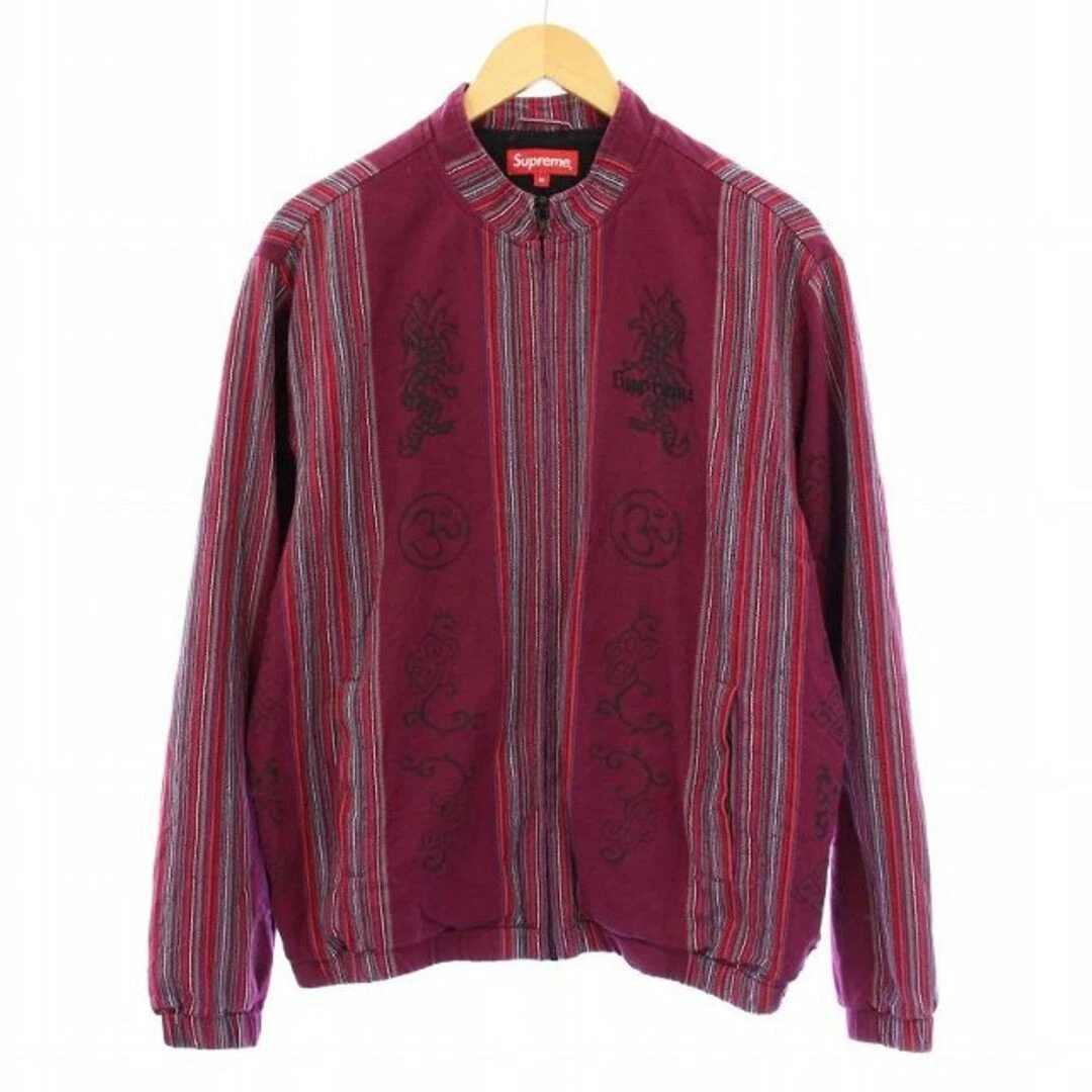 Veste d'extérieur Supreme 18SS tissée rayée batik M violet KH occasion 6f12baefeeb03