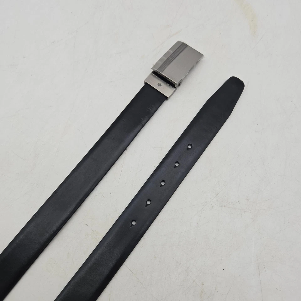 Vestido Ryan Seacrest Cinturón Cuero Negro Para Hombre 32 Hebilla Níquel Nuevo Sin Etiquetas Foto 2 de 4