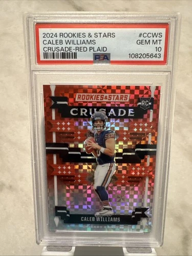 2024 Panini Rookies & Stars Crusade Caleb Williams ROOKIE Red Plaid (RC) PSA 10