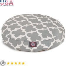 Outdoor Dog Bed Round Waterproof Removable Slipcover Plush Fiber Fill 30x30 New
