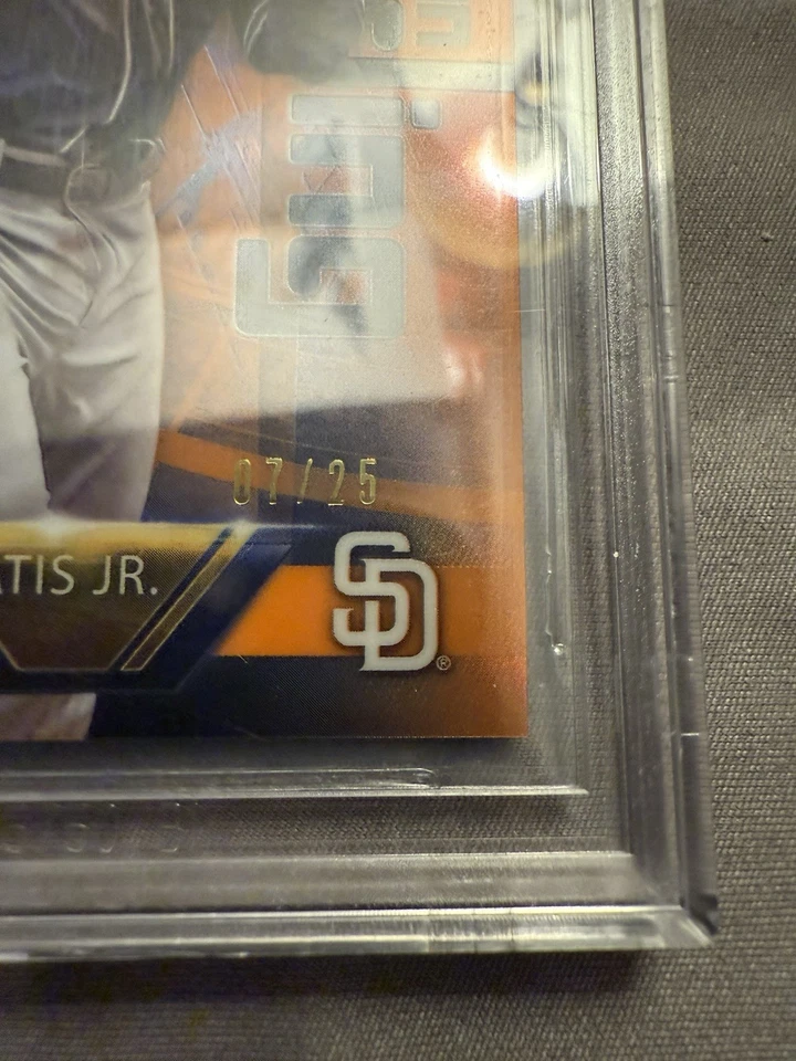 2018 Bowman Chrome Fernando Tatis JR. #Trending Chrome Orange Refrac /25 BGS 9.5 - Image 2 of 3