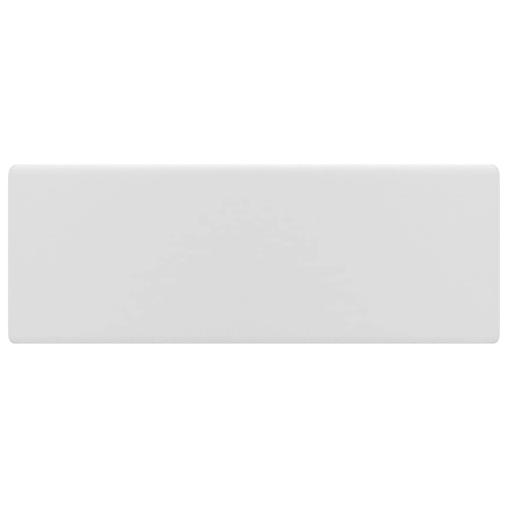 Lavabo Appoggio 41x41 Bianco Matt in Ceramica | Design Quadrato Moderno