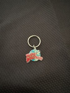 Planet Hollywood Logo Keychain Vintage Restaurant Souvenir Metal Enamel