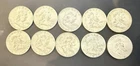 [Lot of 10] Franklin Half Dollar - 90% Silver - Misc dates