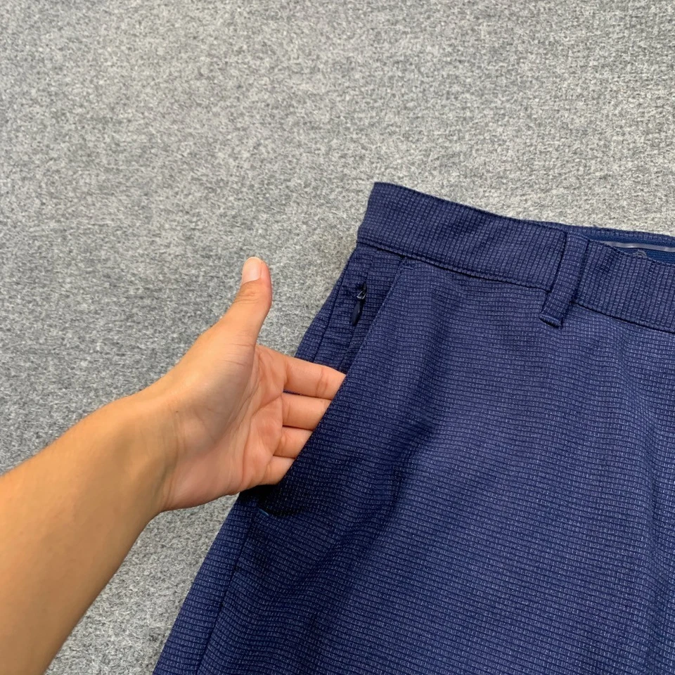 Pantalones Cortos Tommy Bahama Para Hombres 34 Azul Marino Mezcla de Nailon Elastizados Frente Plano Ligeros Golf Foto 3 de 4