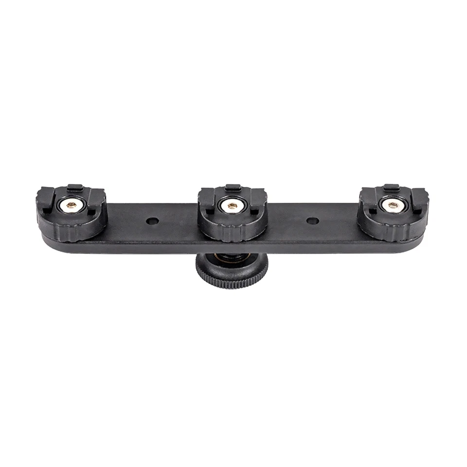For Triple Hot Shoe Bracket Mount Holder Hot Shoe Camera Support for Fill Light - Image 3 of 4