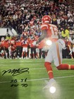 KC CHIEFS RARE Framed PATRICK MAHOMES Auto SUPERBOWL 58 Game Win Td Pass (bckt) — photo 3
