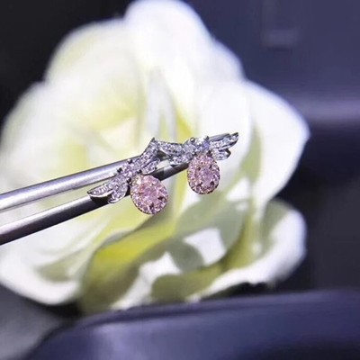 2Ct Pear Cut Simulated Sapphire  Women's Stud Earring 14K White Gold Plated