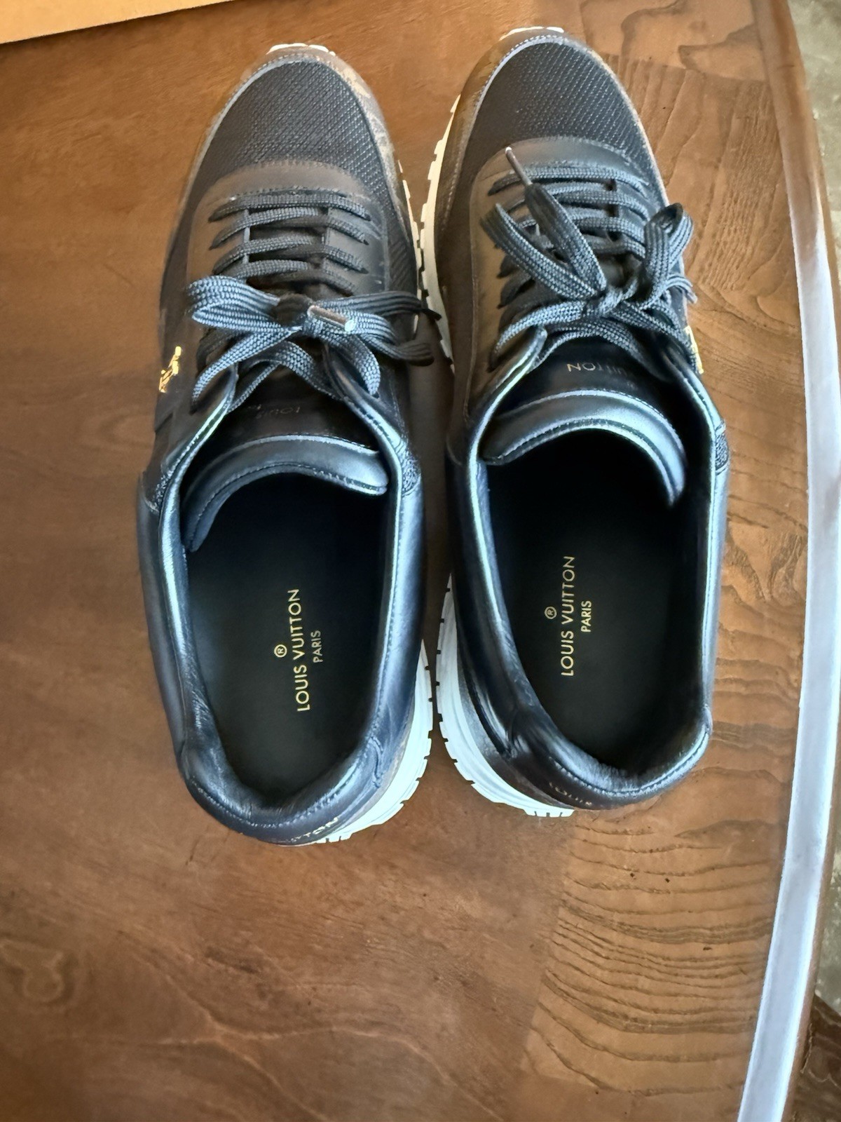 Louis Vuitton Men’s Run Away Size 10 Black Brown Monogram Canvas & Mesh Low Top image 6