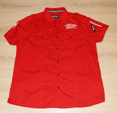 Mister Lady Much & More Kurzarm Hemd Herren Größe XL Hemd Farbe Rot #ML06