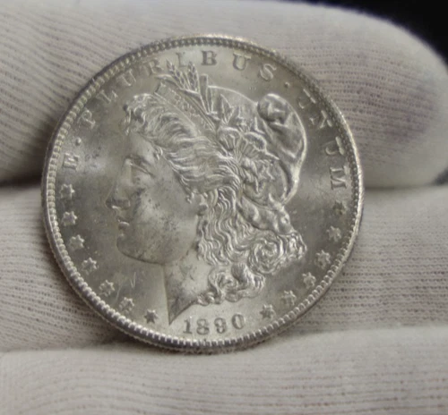 1890 S US Morgan Silver Dollar $1 Unc